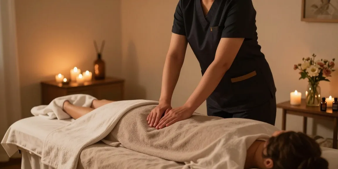 신촌출장마사지 setup in a tranquil home environment with calming elements and inviting atmosphere.
