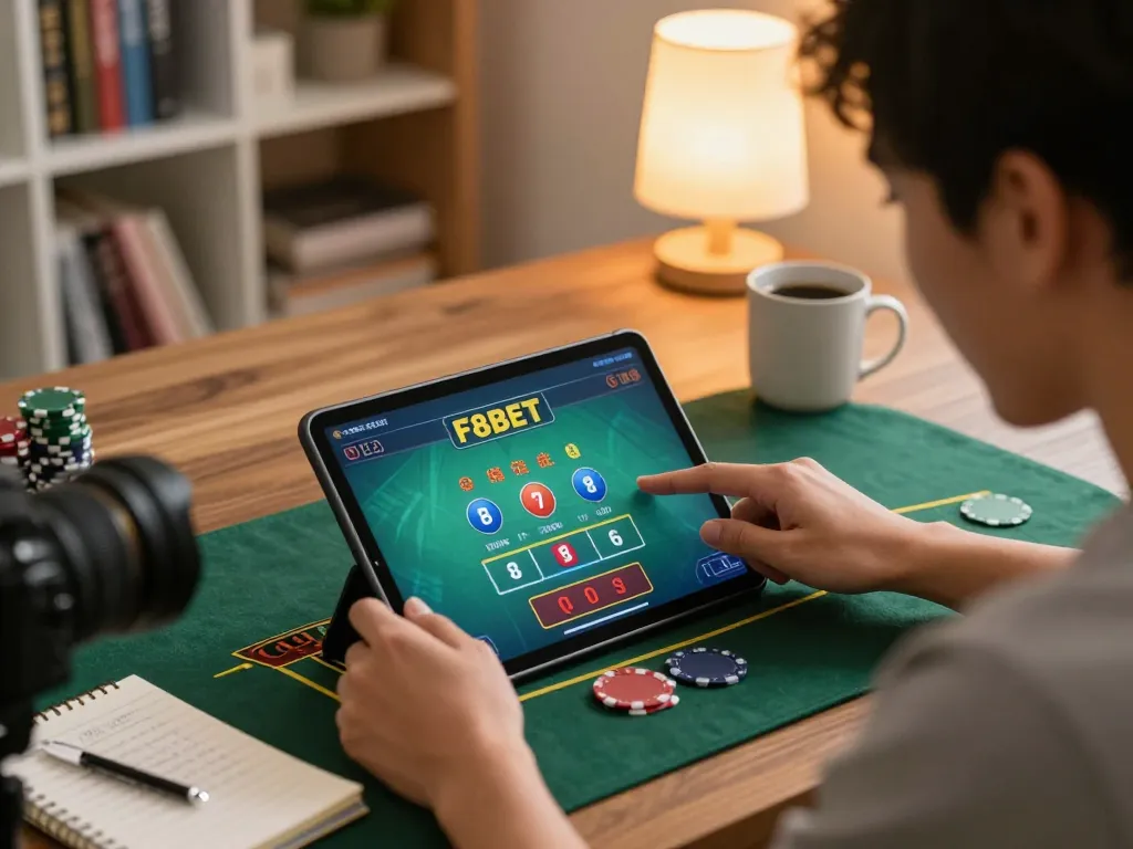 Play blackjack online with F8BET while strategizing in a cozy home environment.