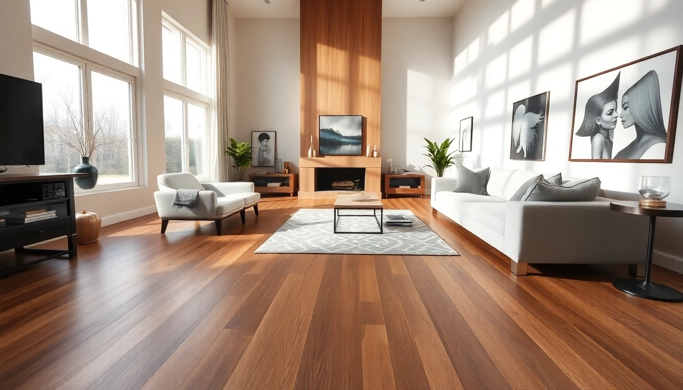 Elevate your space with premium wholesale vinyl plank flooring showcased in a modern living room.