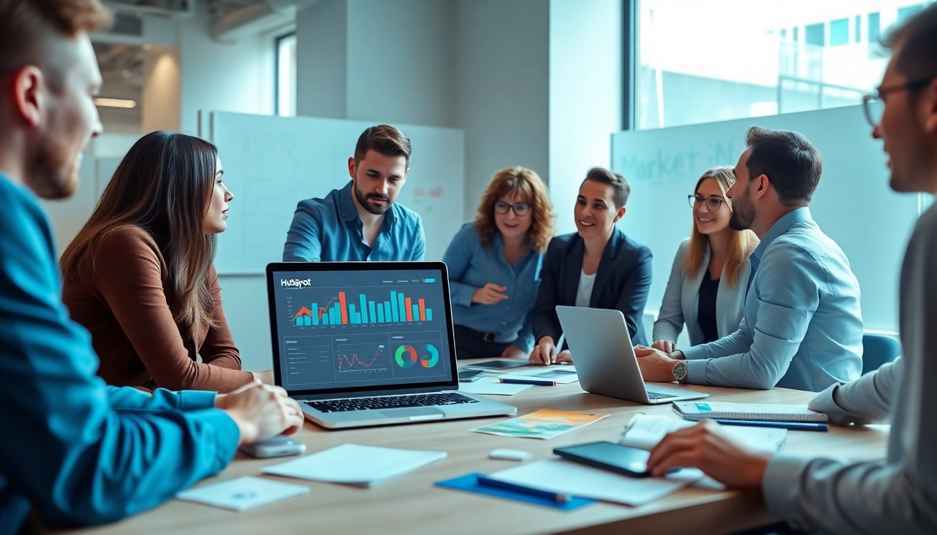 Enhance your marketing with the expertise of agencia hubspot in a collaborative office setting.