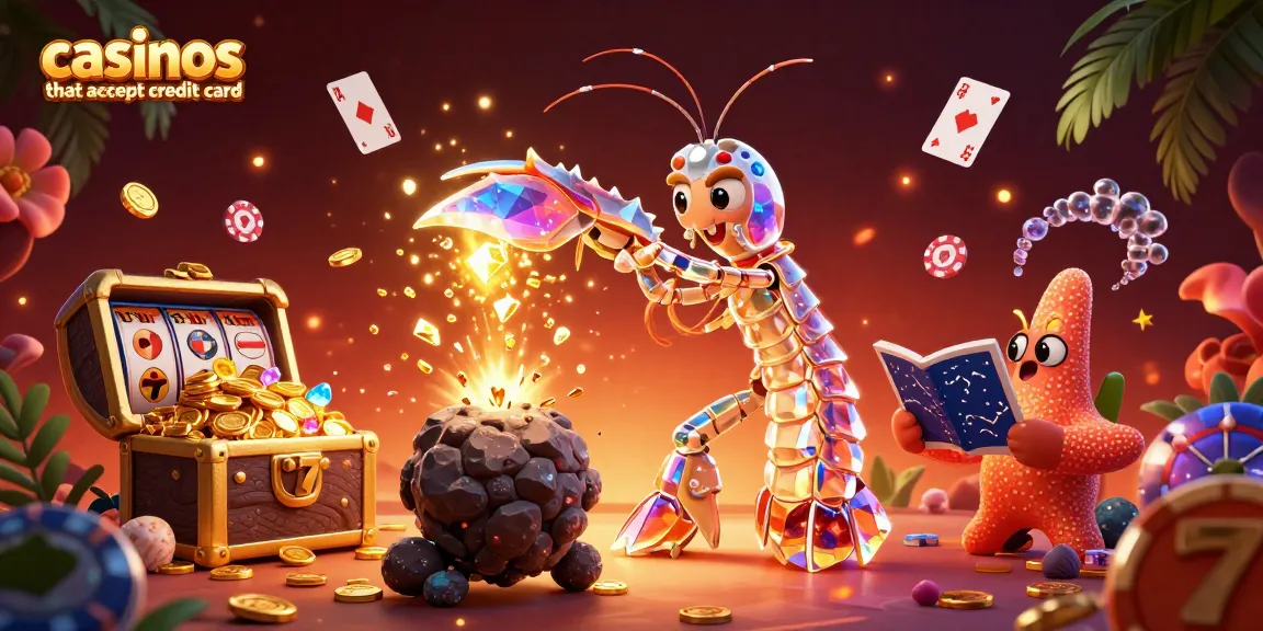 Experience excitement at casinos that accept credit cards with 3D cosmic gambling characters.