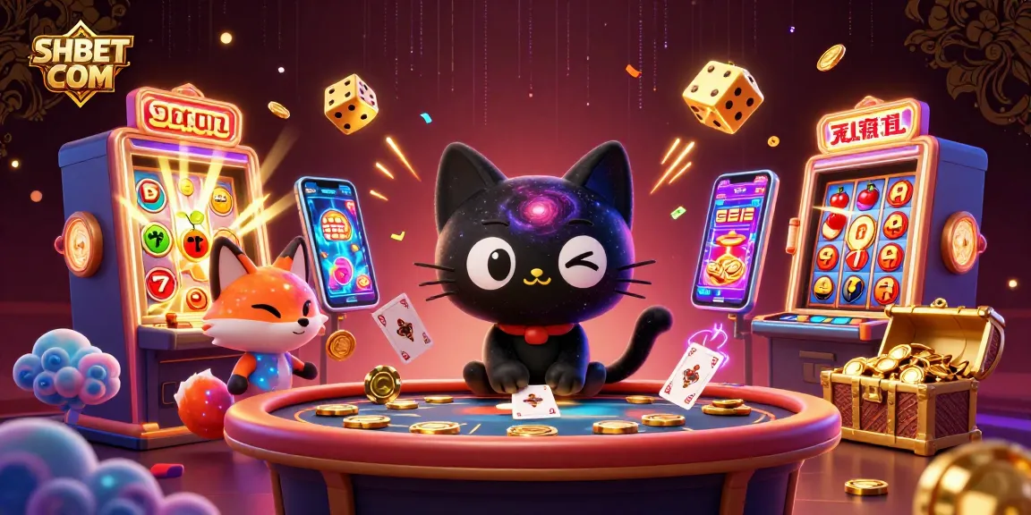 Experience thrilling gaming action at SHBET COM with vibrant slot machines and cosmic characters!