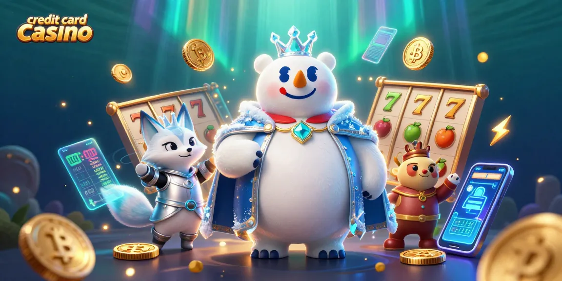 Engage in thrilling gameplay at a credit card casino, featuring vibrant characters and dynamic gaming elements.