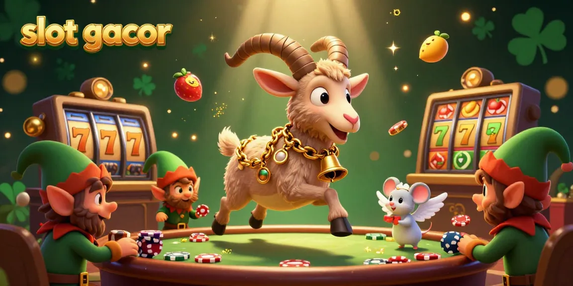 Experience the thrill of slot gacor with vibrant, dynamic casino action featuring Krampus and elf gremlins.