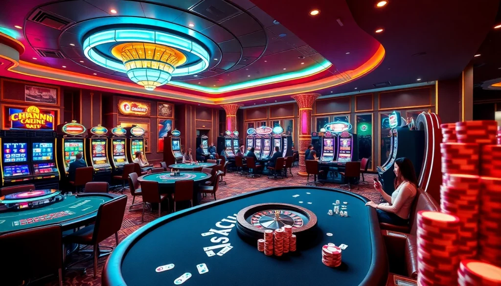 KJC AC 3 immersive casino experience with thrilling tables, dice, and slot machines.