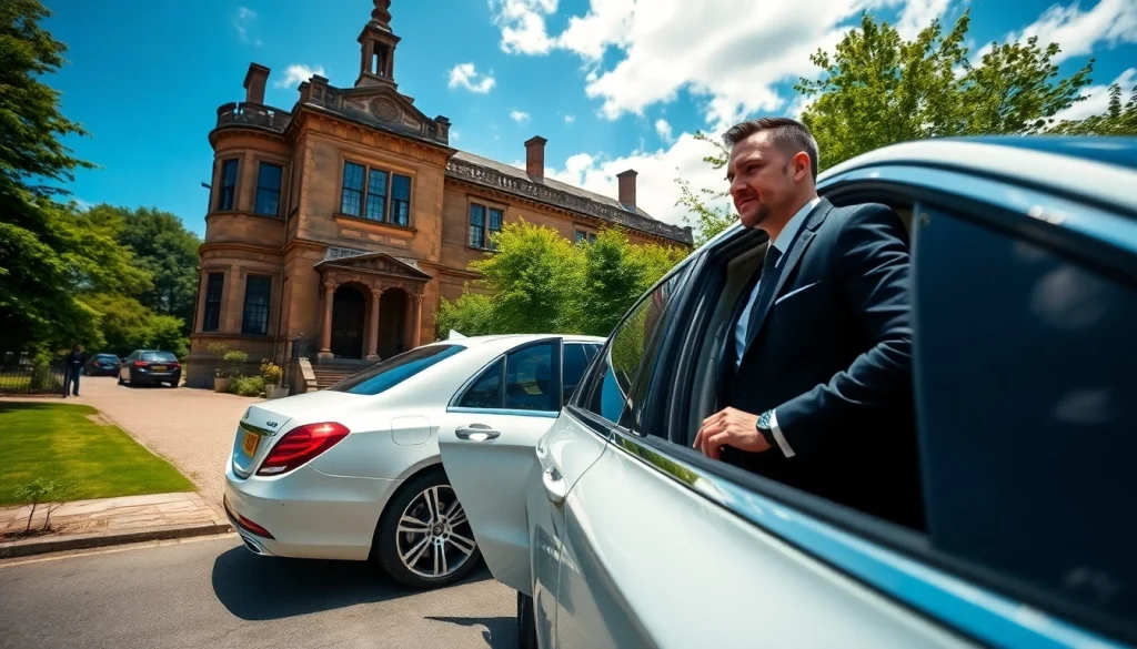 Experienced chauffeur providing premium Chauffeur Services Nottingham next to a luxury vehicle.