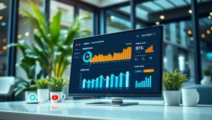 Engage with an interactive YouTube SMM panel dashboard showcasing analytics and metrics.