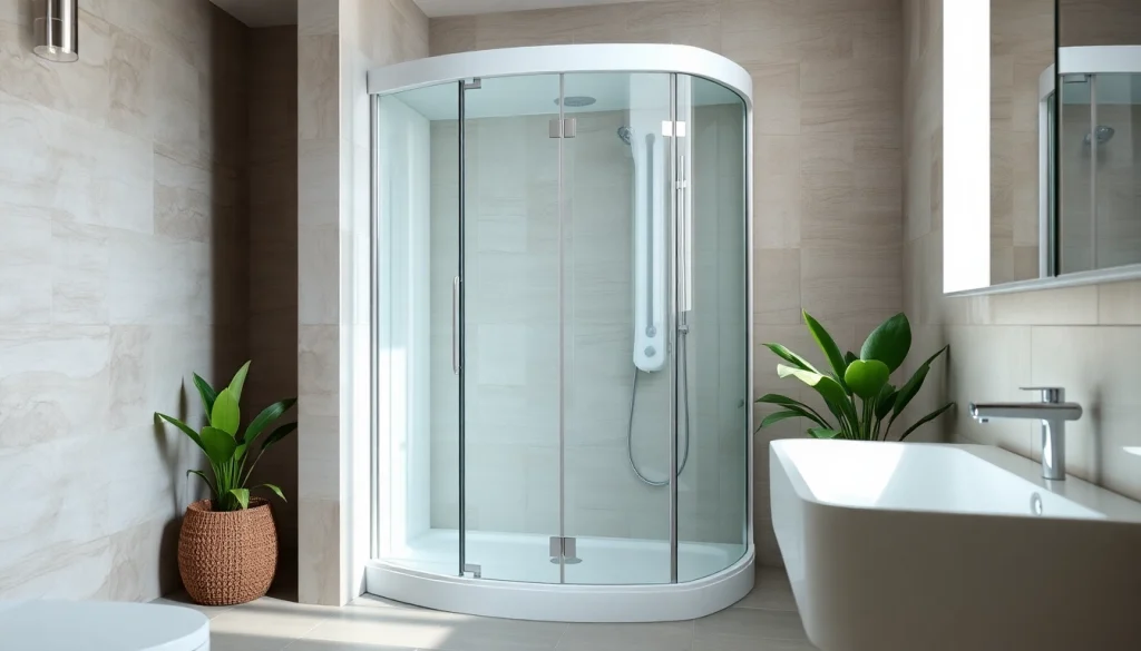 Erleben Sie die elegante sonni Duschkabine in einem modernen Badezimmerdesign.