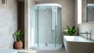 Erleben Sie die elegante sonni Duschkabine in einem modernen Badezimmerdesign.