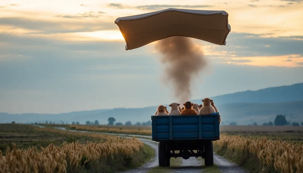 Transporte de colmenas en un camión, listo para llevarlas a su destino, mostrando su importancia en la apicultura.