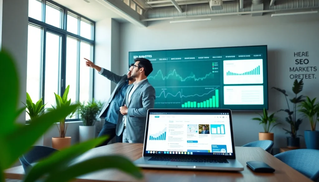 Effective strategies from a leading seo marketing company team analyzing data together.