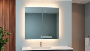 Entdecken Sie den sonni Spiegelschrank mit modernem Design und integrierten LED-Lichtern.