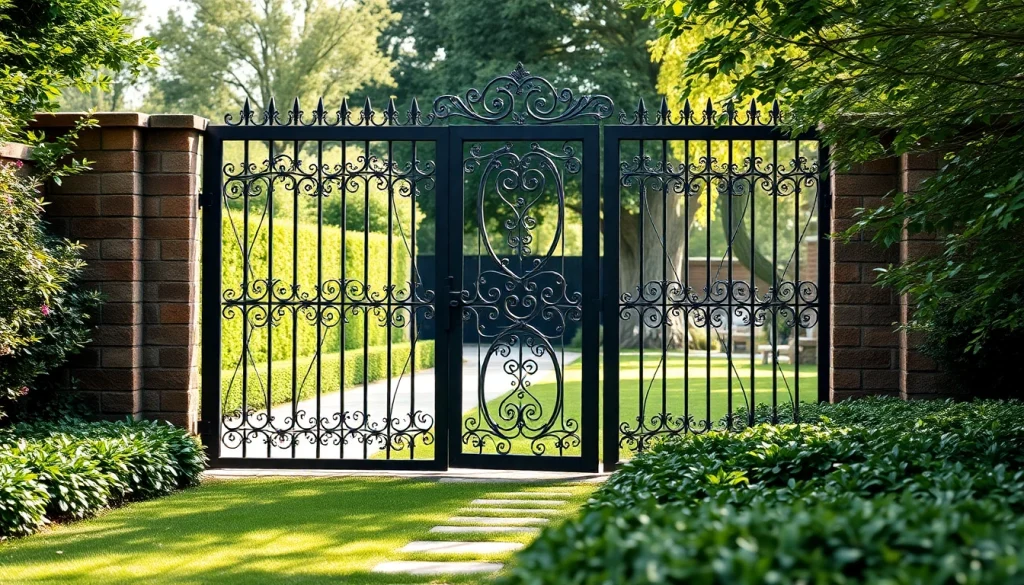Enhance your home with custom steel gates featuring intricate designs and a modern aesthetic.