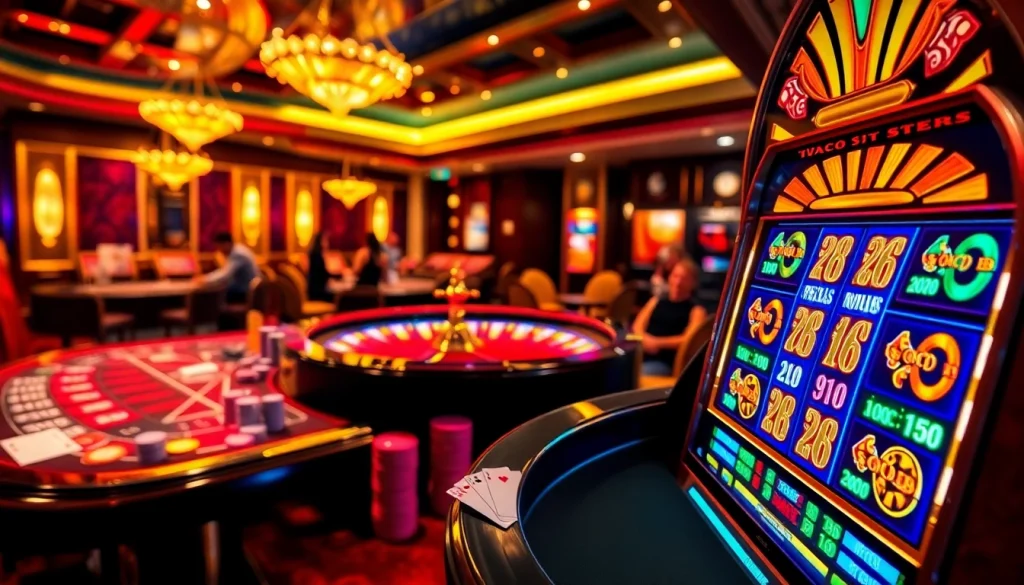 Players enjoying their experience at trang chủ rr88 with vibrant casino elements and exciting betting actions.