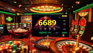 Players enjoying thrilling games at ga6789, showcasing vibrant casino elements and excitement.