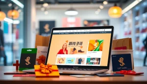 상품권카드가 선물 카드 디지털 마켓플레이스에서 두드러지게 소개되며 사용자 친화적인 인터페이스를 보여줍니다.