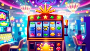 Mainkan slot bet 50 perak di mesin slot yang penuh warna dan simbol menarik.