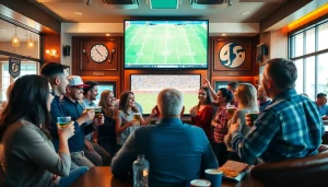 Engaged audience enjoying Alabama sports betting experience, cheering for live sports.