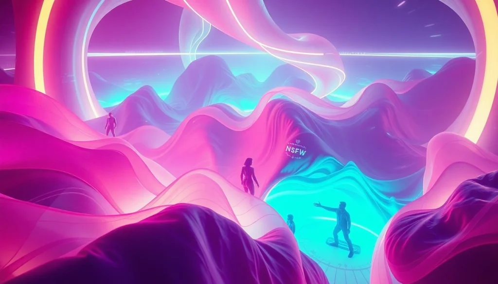 Engaging scene illustrating NSFW AI technology transforming creative expression in a digital landscape.