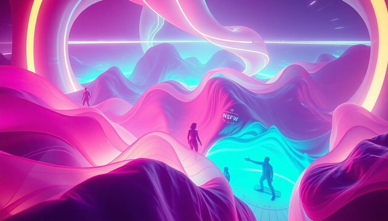 Engaging scene illustrating NSFW AI technology transforming creative expression in a digital landscape.