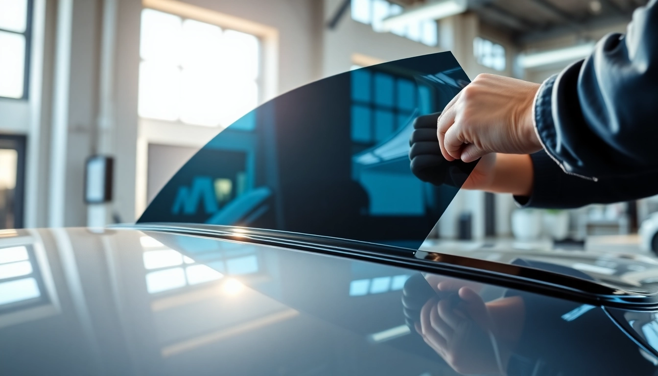 Apply ceramic window tint to enhance a vehicle's privacy and UV protection.