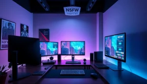 Explore the best NSFW AI platforms in a sleek, modern workspace.