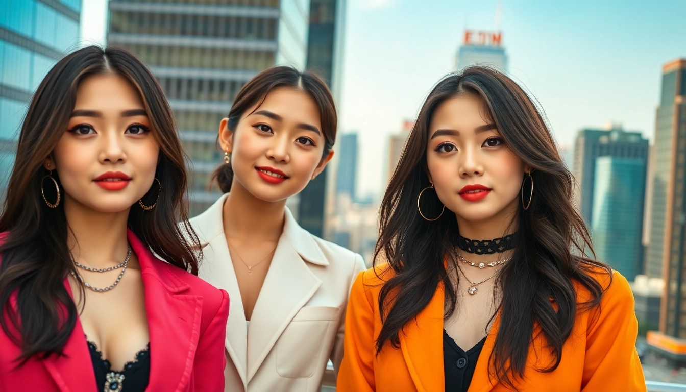 Capture the essence of blackpink members in a vibrant portrait showcasing their unique styles.