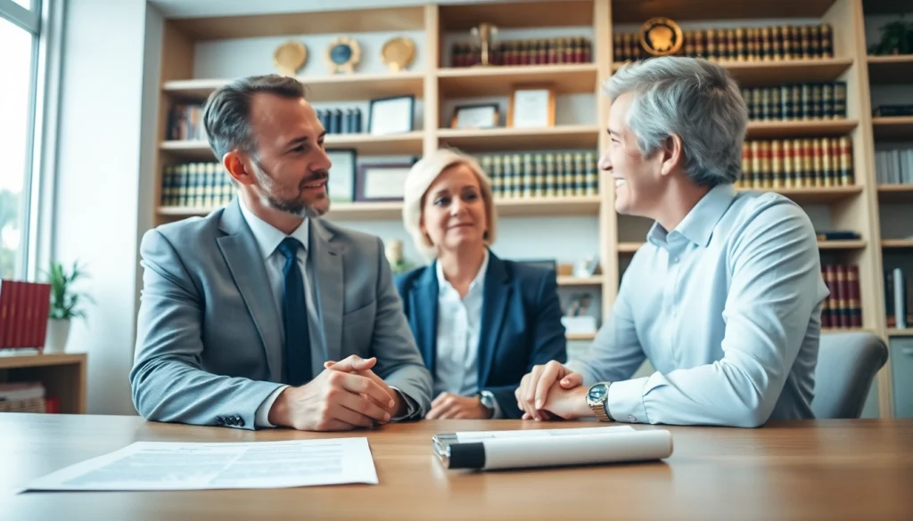 Consultation with Clearwater Car Accident Lawyer in an inviting office, emphasizing professionalism.