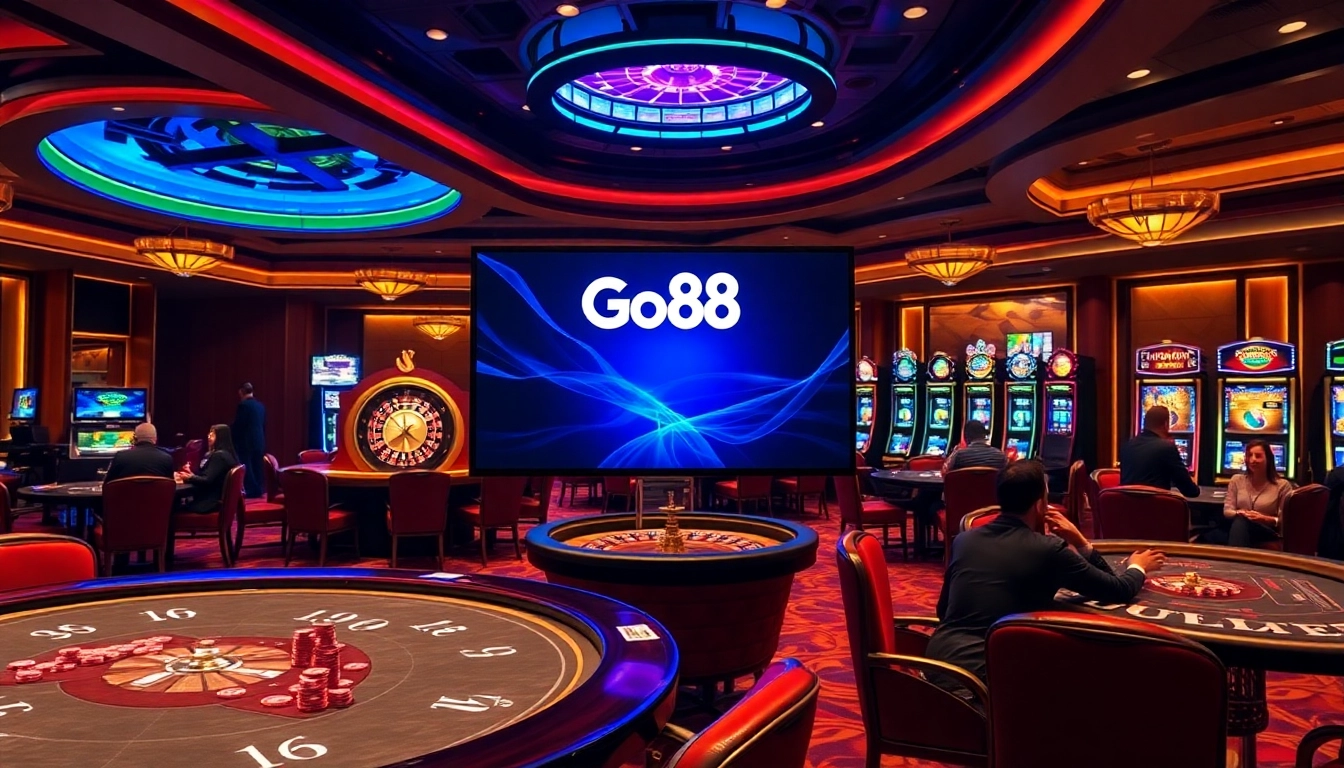 Experience Go88's vibrant gaming environment with strategic casino gameplay elements.