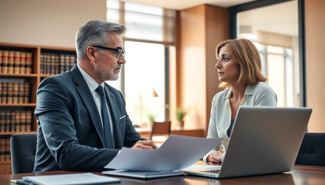 Betrug Strafrecht Beratungsgespräch zwischen Anwalt und Mandant in einem modernen Büro.