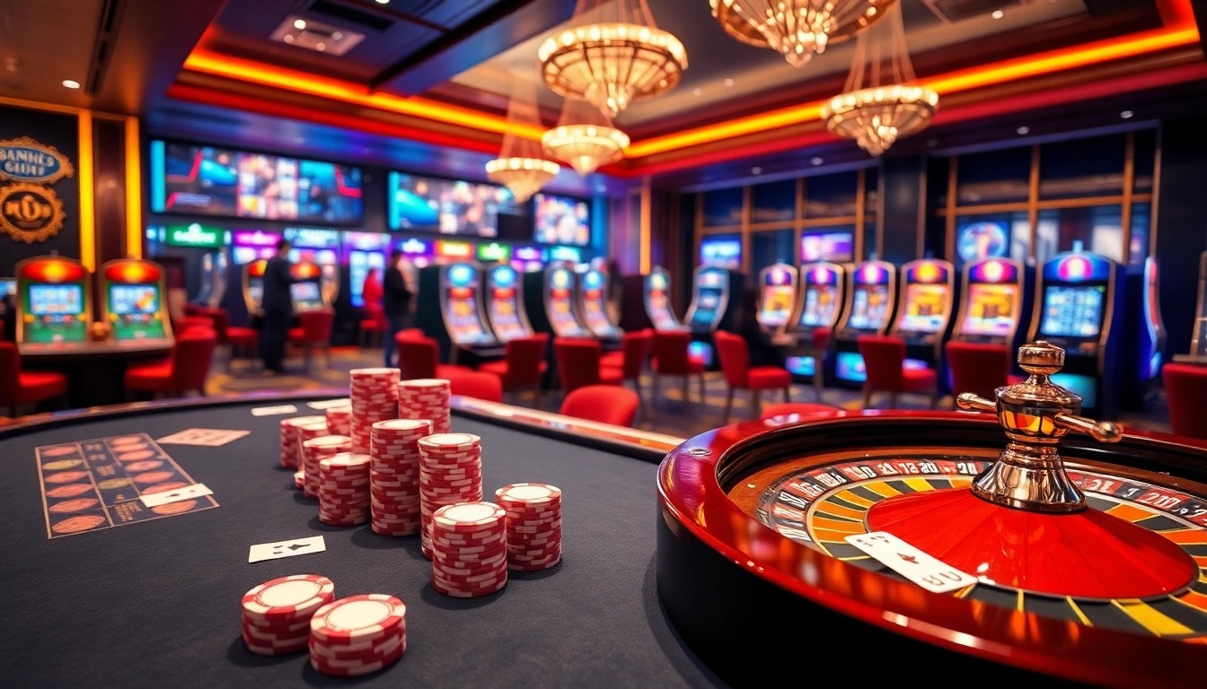 Découvrez l'excitation du casino en ligne France avec des tables de jeu vibrantes et des joueurs animés.